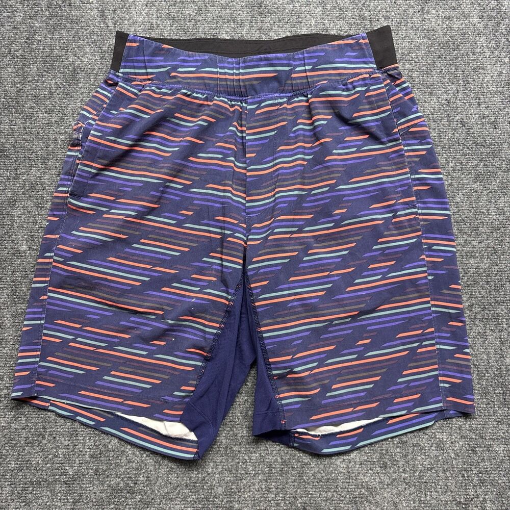 Lululemon Shorts Mens Small *T.H.E Short 9* Navy Multicolor Lined Drawstring